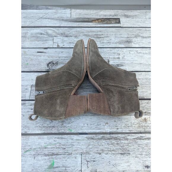 Madewell The Brenner‎ Stacked Heel Ankle Boots women's size 7 brown leather - Picture 6 of 10